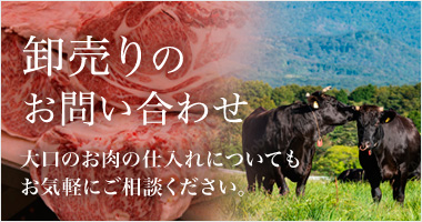卸売りのお問い合わせ 大口のお肉の仕入れについてもお気軽にご相談ください。
